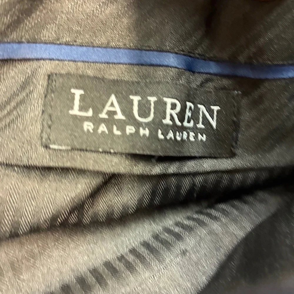Lauren Ralph Lauren Mens Size 35x31 Navy Blue Dress Pants Flat Front Trousers